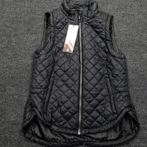 Kyodan Quilted Puffer Vest Diamond Quilt Kids L Black NWT MSRP: $68